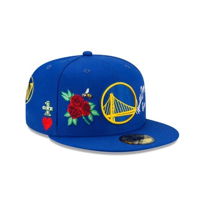 Golden State Warriors Gorra | New Era NBA Icon 59fifty Fitted Cap Mexico - Azules